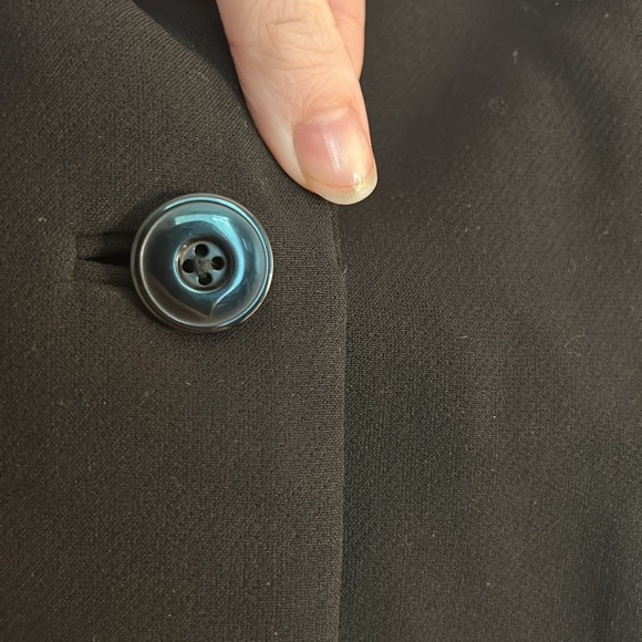 Alice + Olivia Breann Long Fitted Blazer with Piping, Black NWOT - Picture 8 of 9